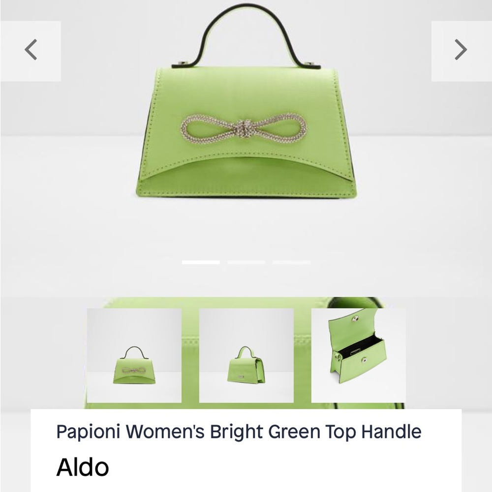 Aldo Papioni bright green mini crossbody purse